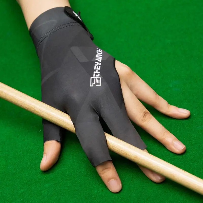 Three Finger Pool Gloves Billiards Breathable 3 Finger Gloves For Men Practical Sports Accessories For Women Men Teens Billiards