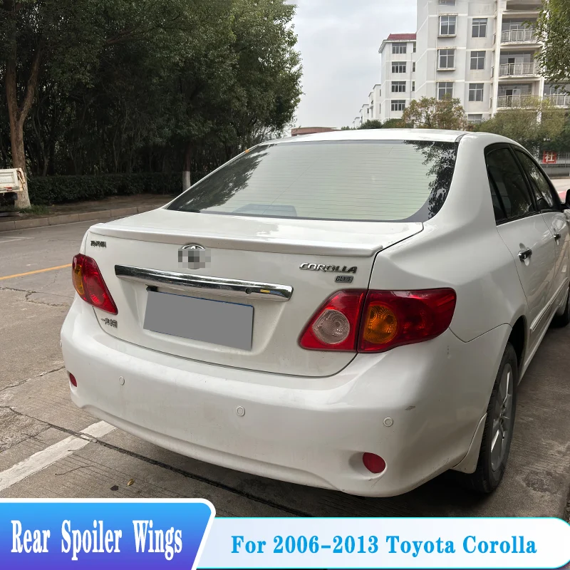 Car Spoiler Wings For 2006-2013 Toyota Corolla Sedan Rear Trunk Lid Lip Ducktail Spoiler ABS Plastic Tuning Body Kit Accessories