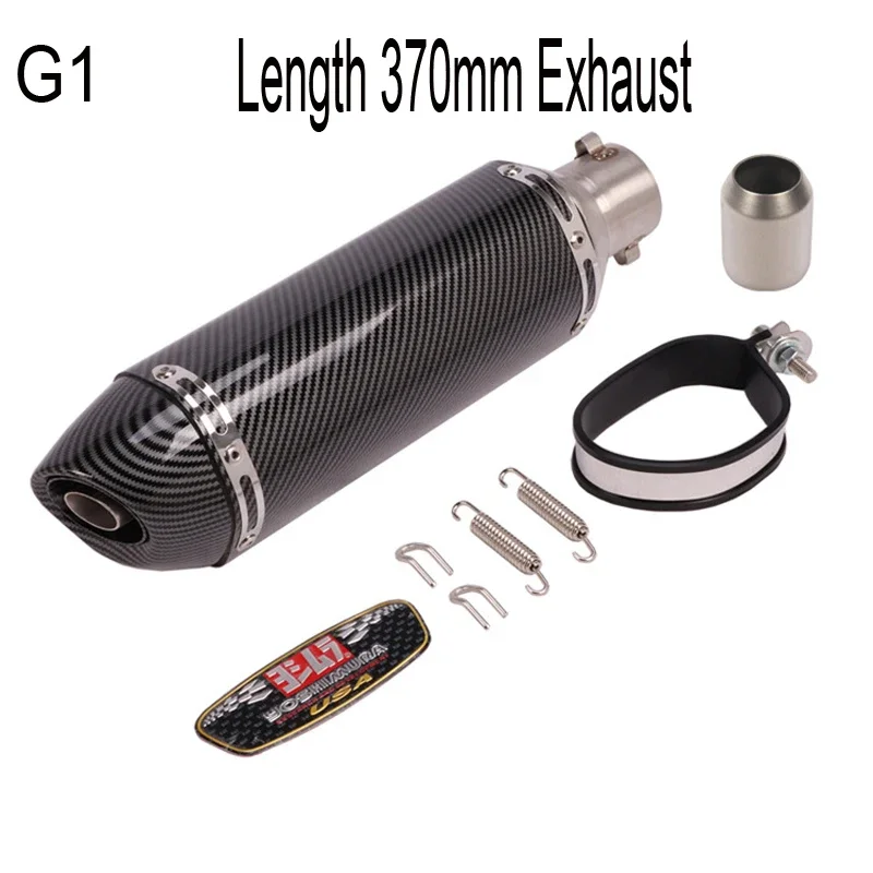 51mm Motorcycle Exhaust for Carbon Fiber Muffler Pipe 420mm with DB Killer Pitbike Gsr 600 Cb650f R77 RS Cafe