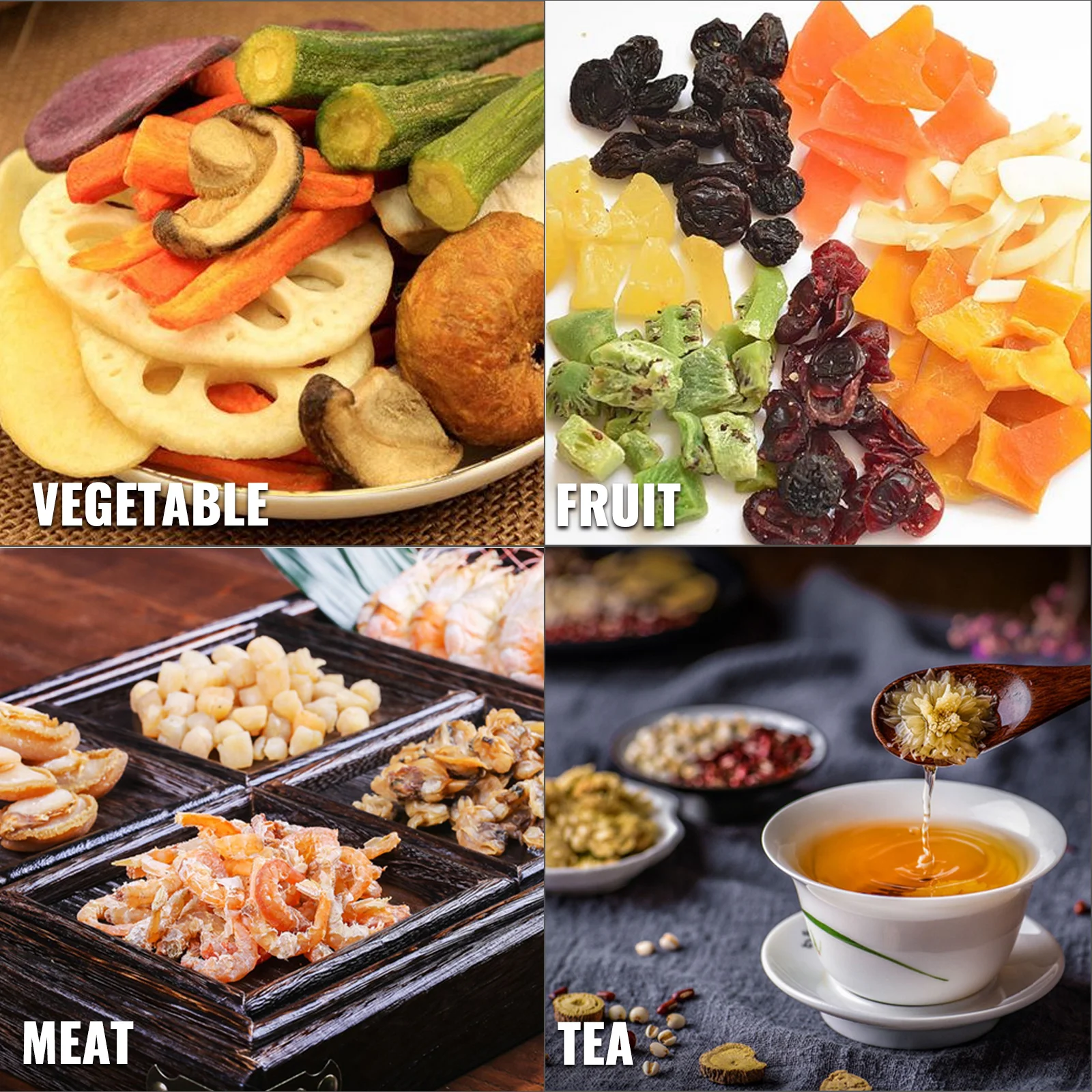 VEVOR Food Dehydrator Stainless Steel 6 Trays Jerky Dehydrator Digital Control Food Dehydrator W/Timer Temperature Control