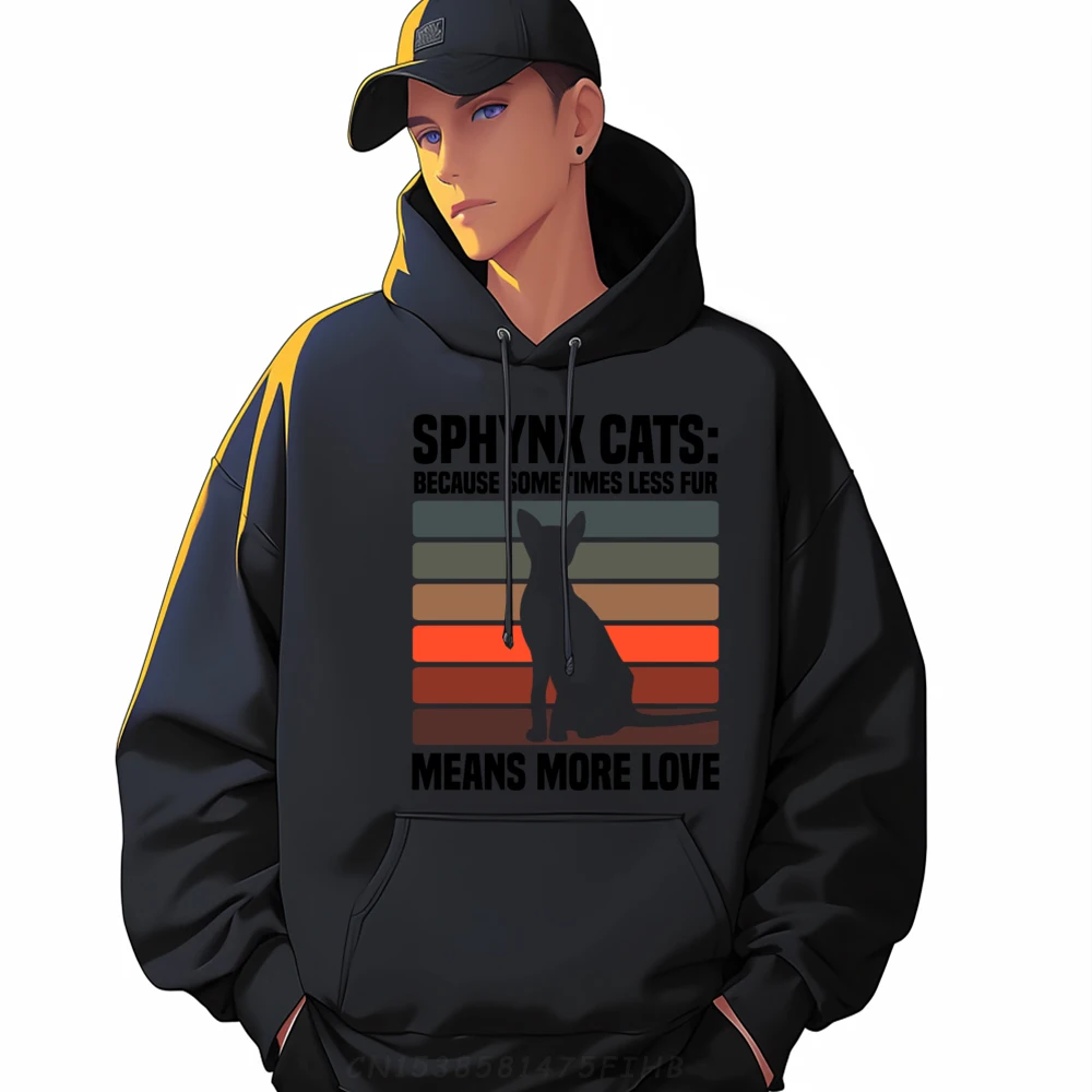 

Sphynx Cat Pet Graphic Pullover Hoodies Men Oversized New Year 2025 Oversized Luxury Christmas Sweater