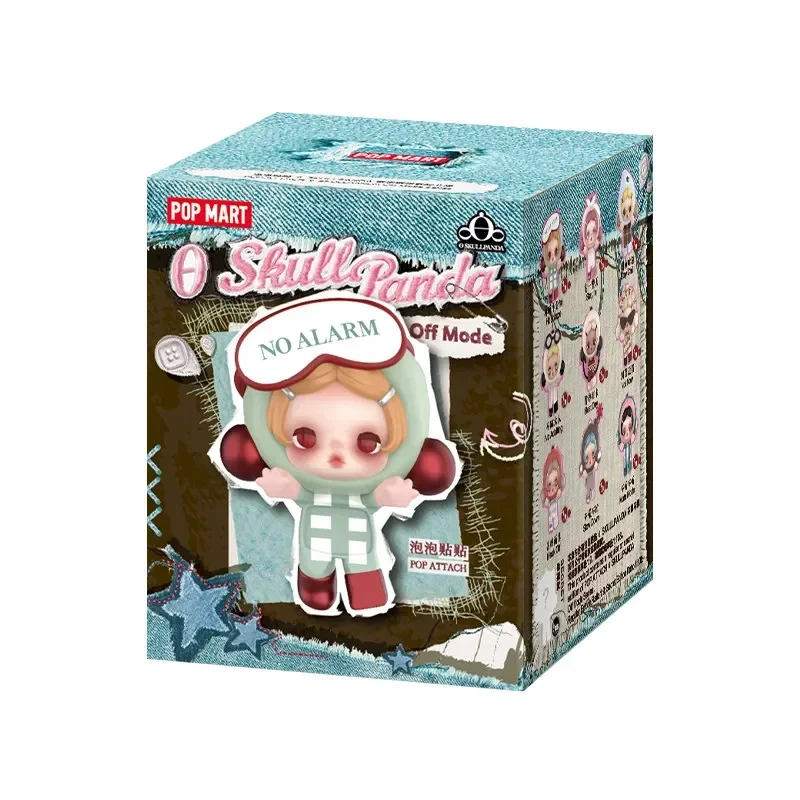 POP MART POP ATTACH SKULLPANDA Off Mode Series Mini Doll Mystery Box Genuine Blind Box Guess Toys Bag Ornament Figurines Home