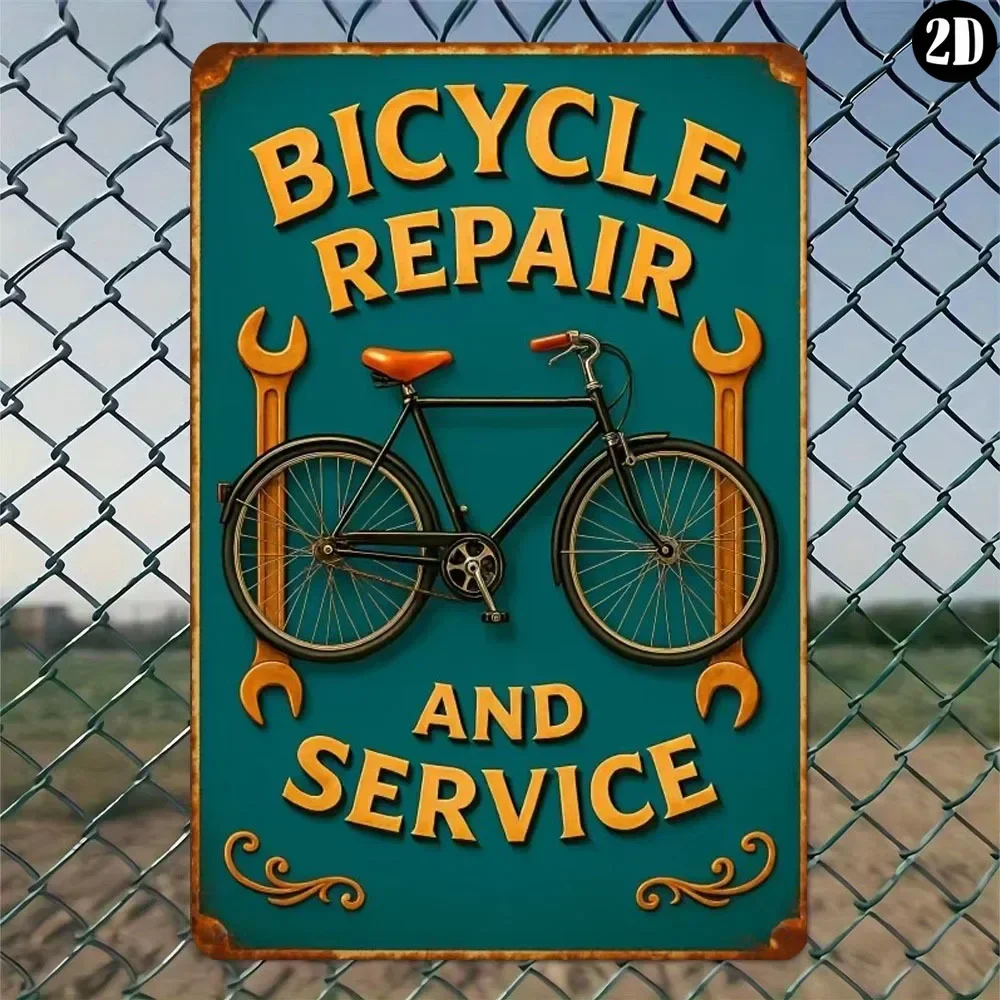 CIFBUY Vintage Repair Service Metal Tin Sign Retro Car Bus Bicycle Aircraft Wall Plaque Garage Workshop Man Cave Wall Art Decor