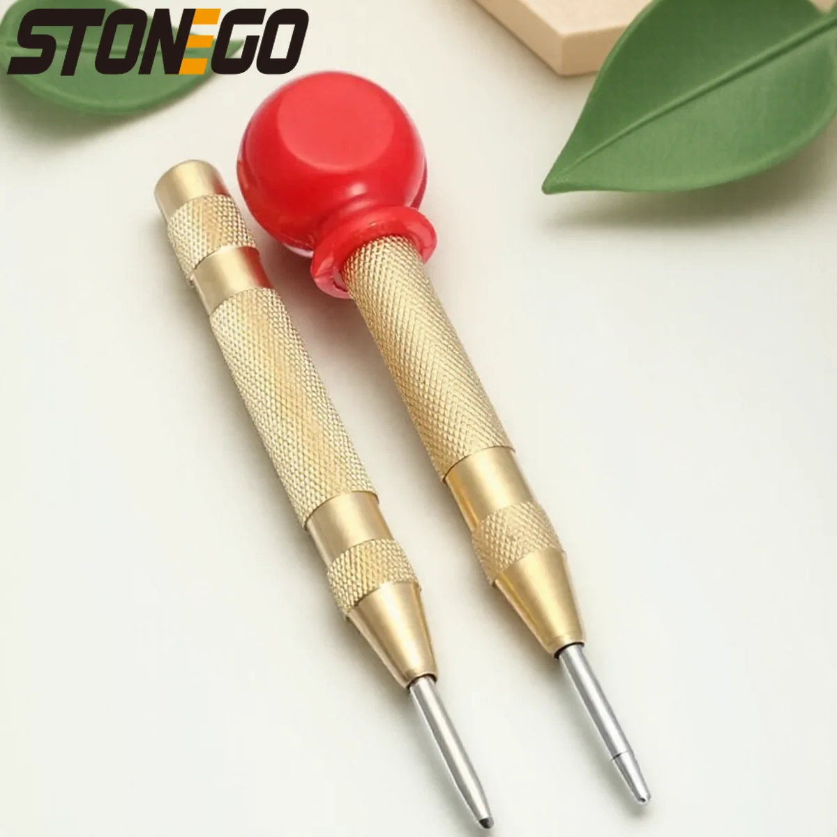 

130mm Automatic Center Punch Bit Spring Loaded Marking Tool For Starting Hole Manual Tool Combo