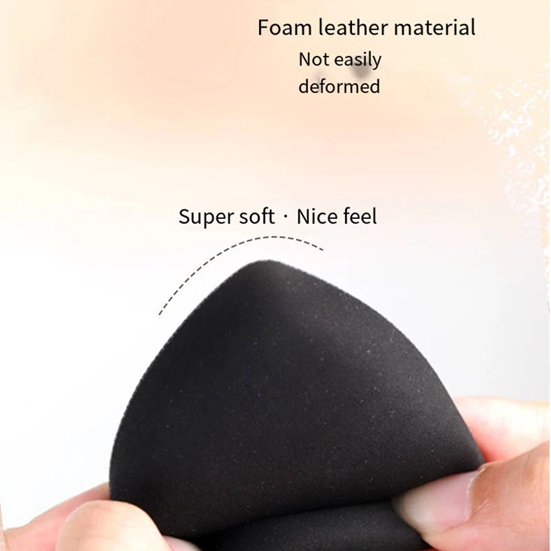 5PCS Cushion Makeup Puff Wet/Dry Foundation Makeup Tools Washable Soft Triangle Facial Beauty Sponge Triangle Velvet