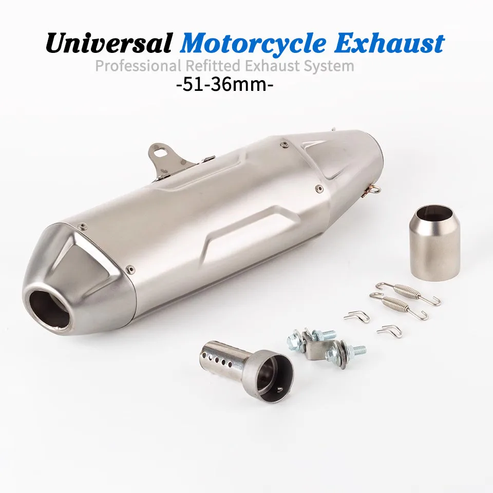 

36-51MM Universal dirt bike exhaust motorcycle muffler motorcorss xl750 crf450r yz250f klr650 dr650s drz400 701 enduro 250 SX-F