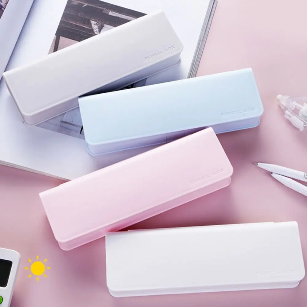 High Quality Plastic Pencil Case Portable Large Capacity Pen Box Stationery Organizer Elementary Students