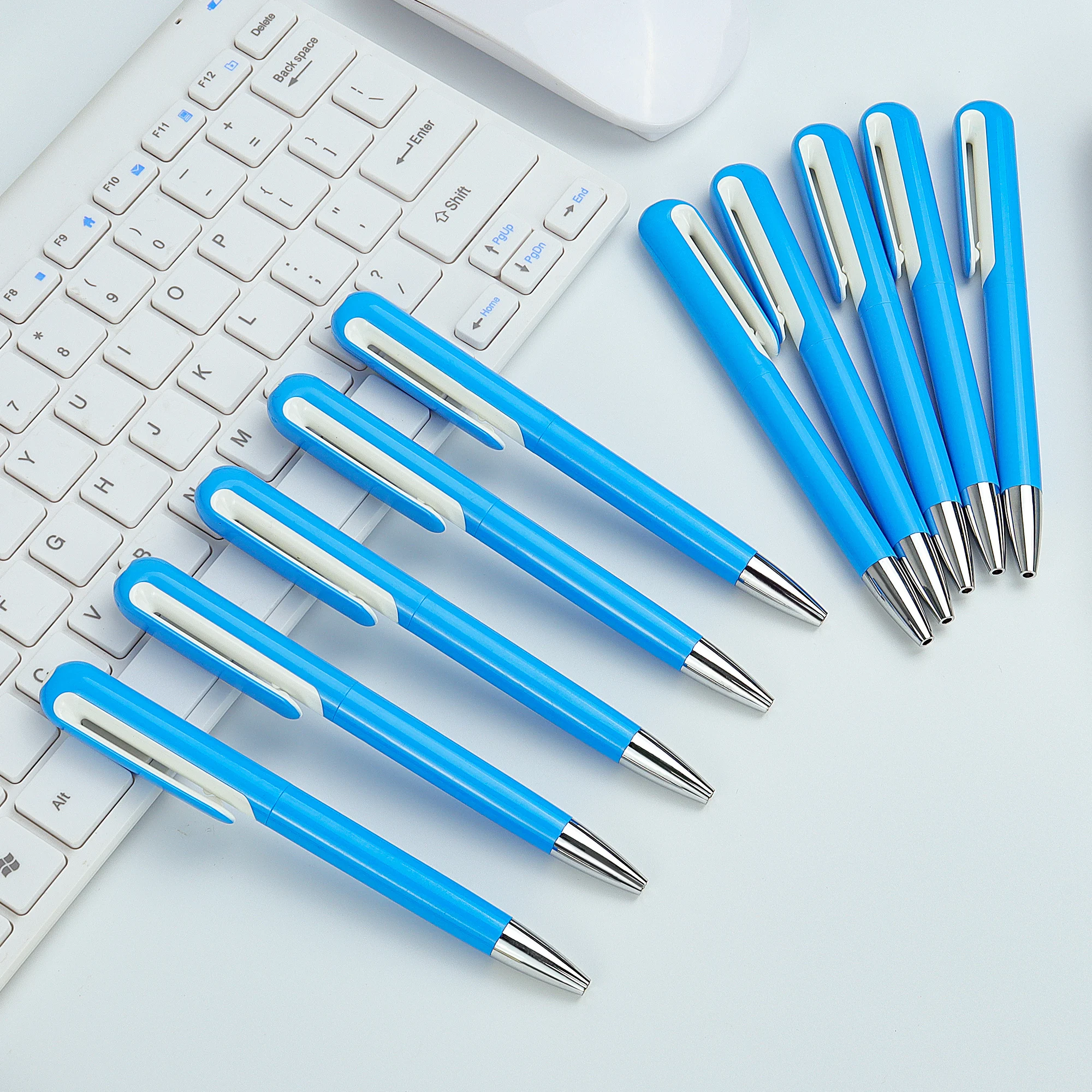 10/20 Piece Smooth Writing Blue Ink Ballpoint Pens, Twistable, Lightweight For Business, Students & Teachers,School Stationery