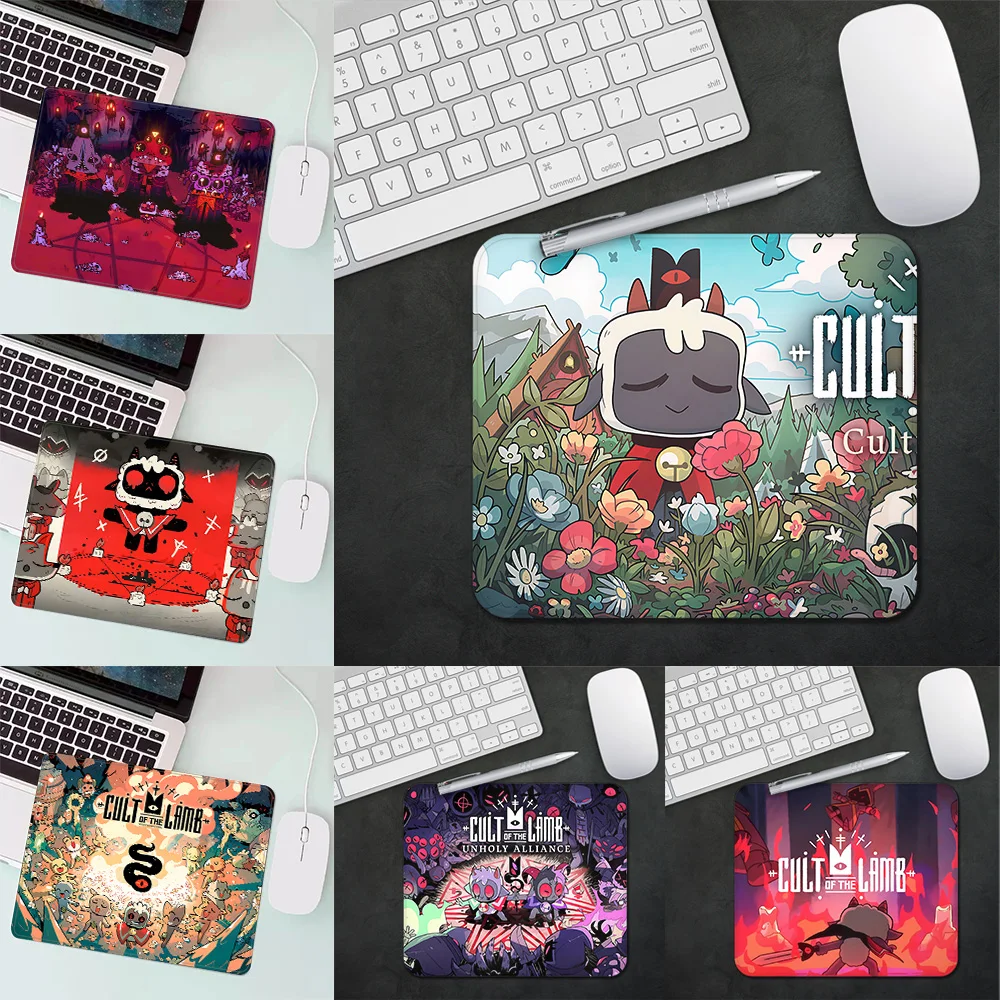 Cartoon Anime Cult of the Lambs Gaming Mouse Pad XS Small Mousepad For PC Gamer Desktop Decoration Office Mouse Mat Deskmat Rug