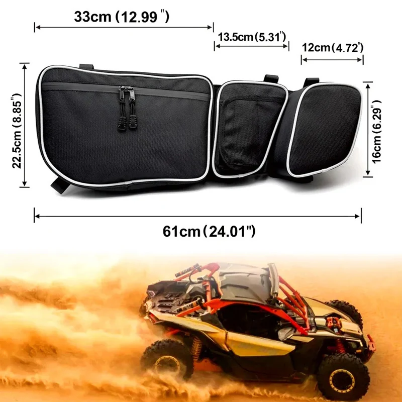 For Can-Am Maverick X3 Max RR XMR XDS XRC XRS Turbo 4x4 UTV Side Storage Bag Passenger Driver Side Door Bags Knee Pad 2017+