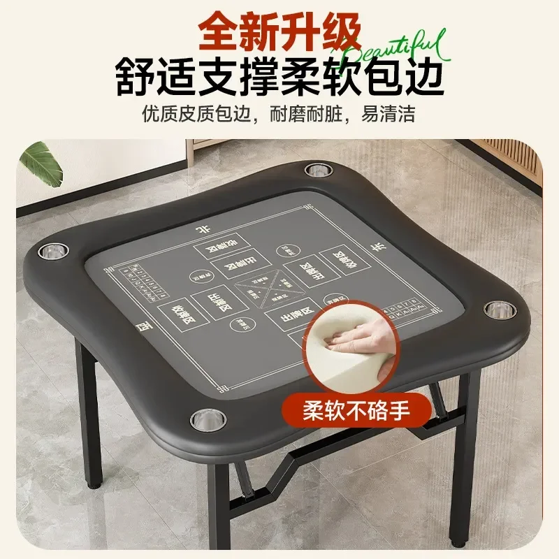 Foldable Egg Shaped Table Free Installation Ergonomic Curved Soft Edge Chess Card Mahjong Table Portable Round Dining Desk