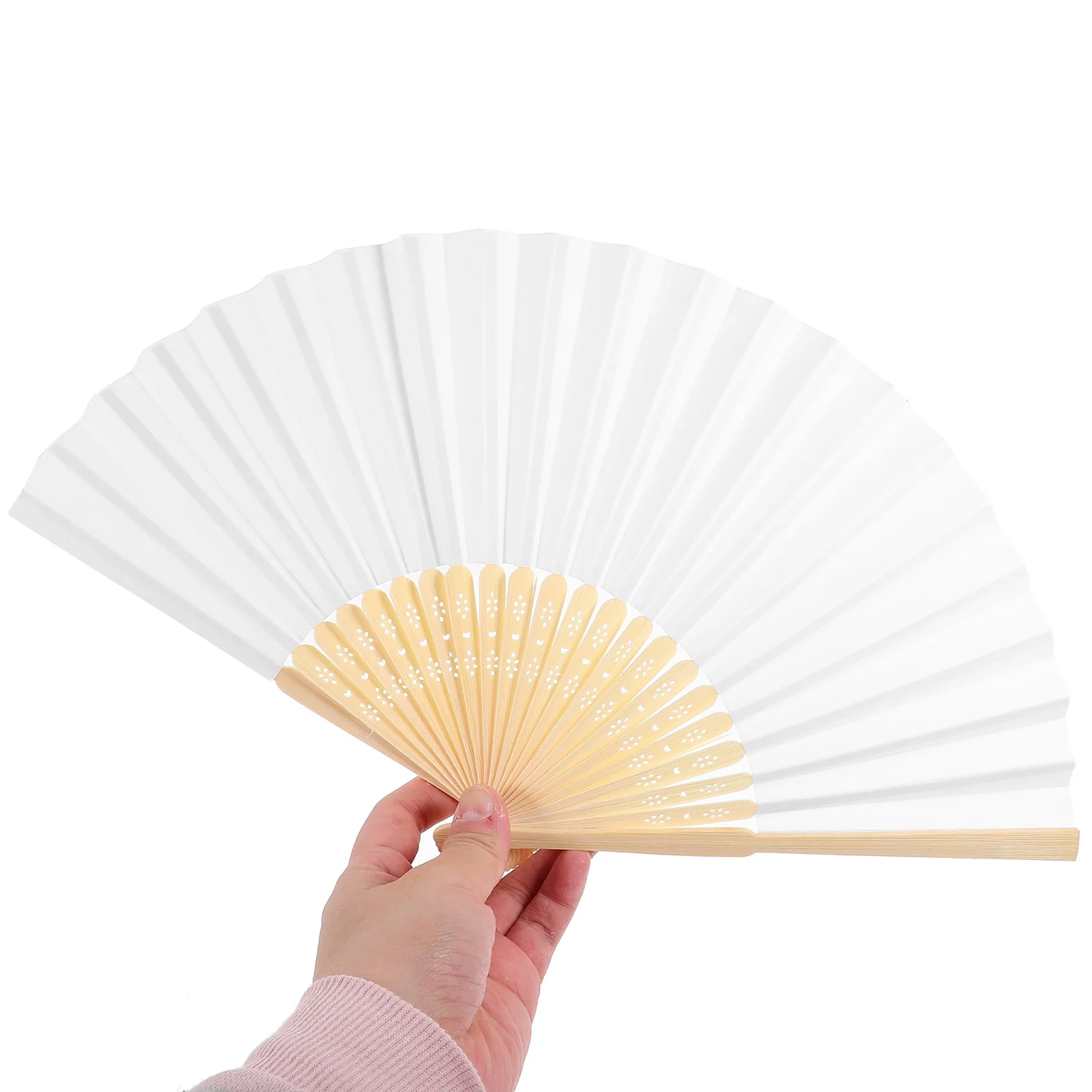 

8Pcs Blank Painting Hand Fans DIY Accessory for Drawing Practice and Home Decor Folding Fans Performance Folding Fan