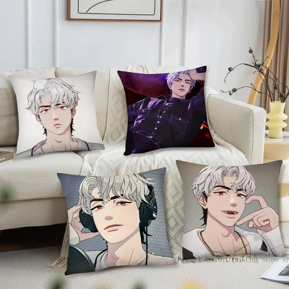 Eunho Virtual Idol Singer Pillow Case Fashion Square Pillowcase Bedroom Sofa Room Ins Decoration Leisure