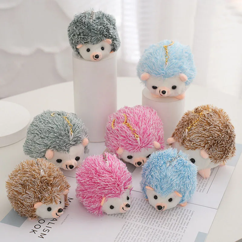 Mini Hedgehog Plush Keychain Stuffed Toy Plush Pendant Cute Keychain for Bag Gift for Kids