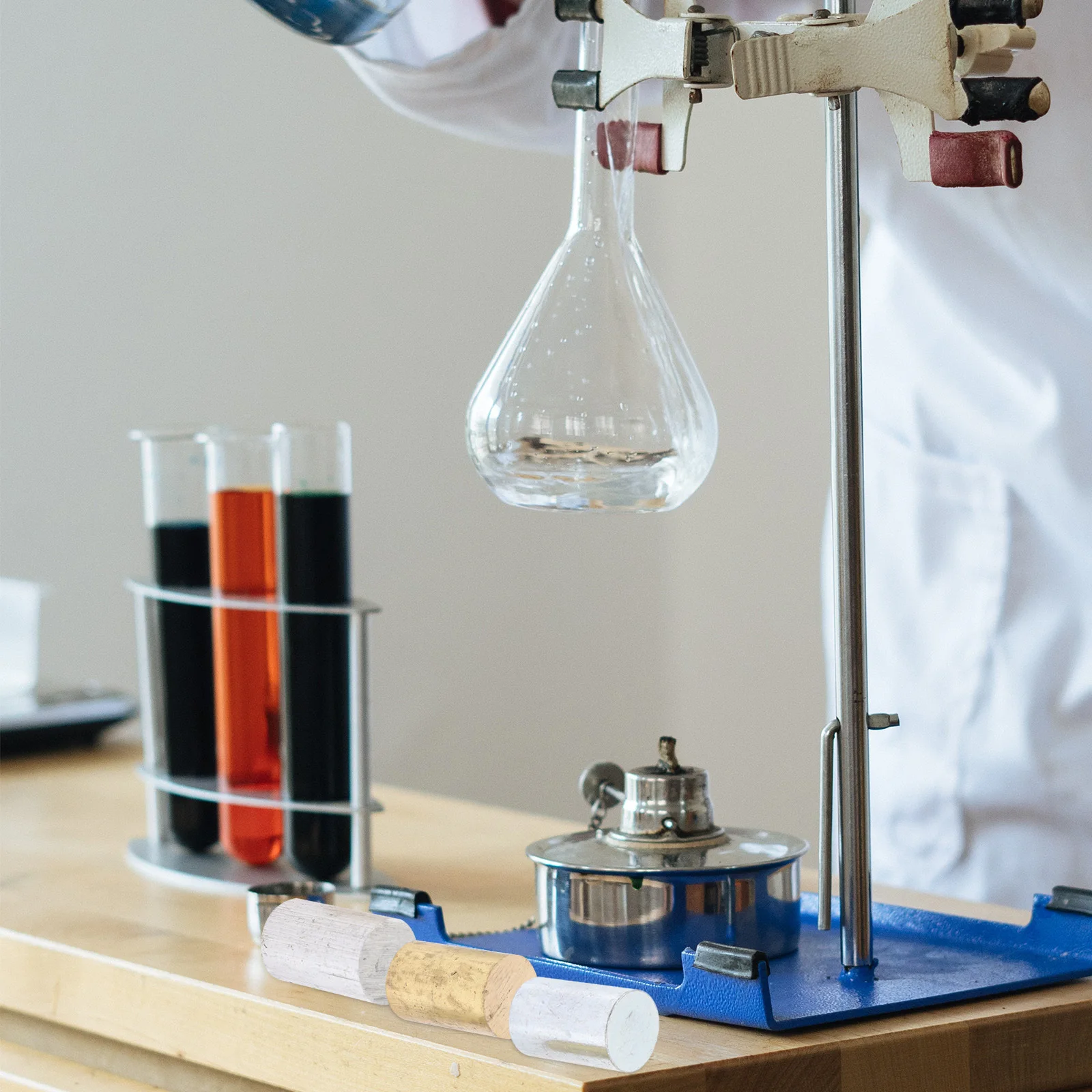 

1Set Physics Density Body Metal Cylinder Set Aluminum Copper Iron Cylinders for Classroom Density and Specific Gravity