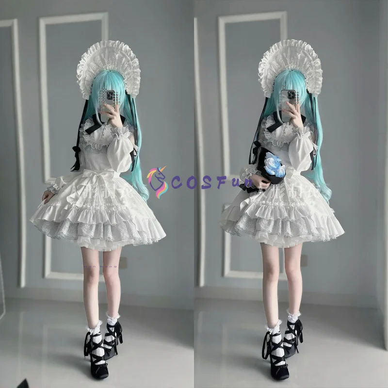 

Мику Косплей Костюм Для Хэллоуина Рождество Карнавал Ролевая Игра Comic Con Лолита Платье COSFun