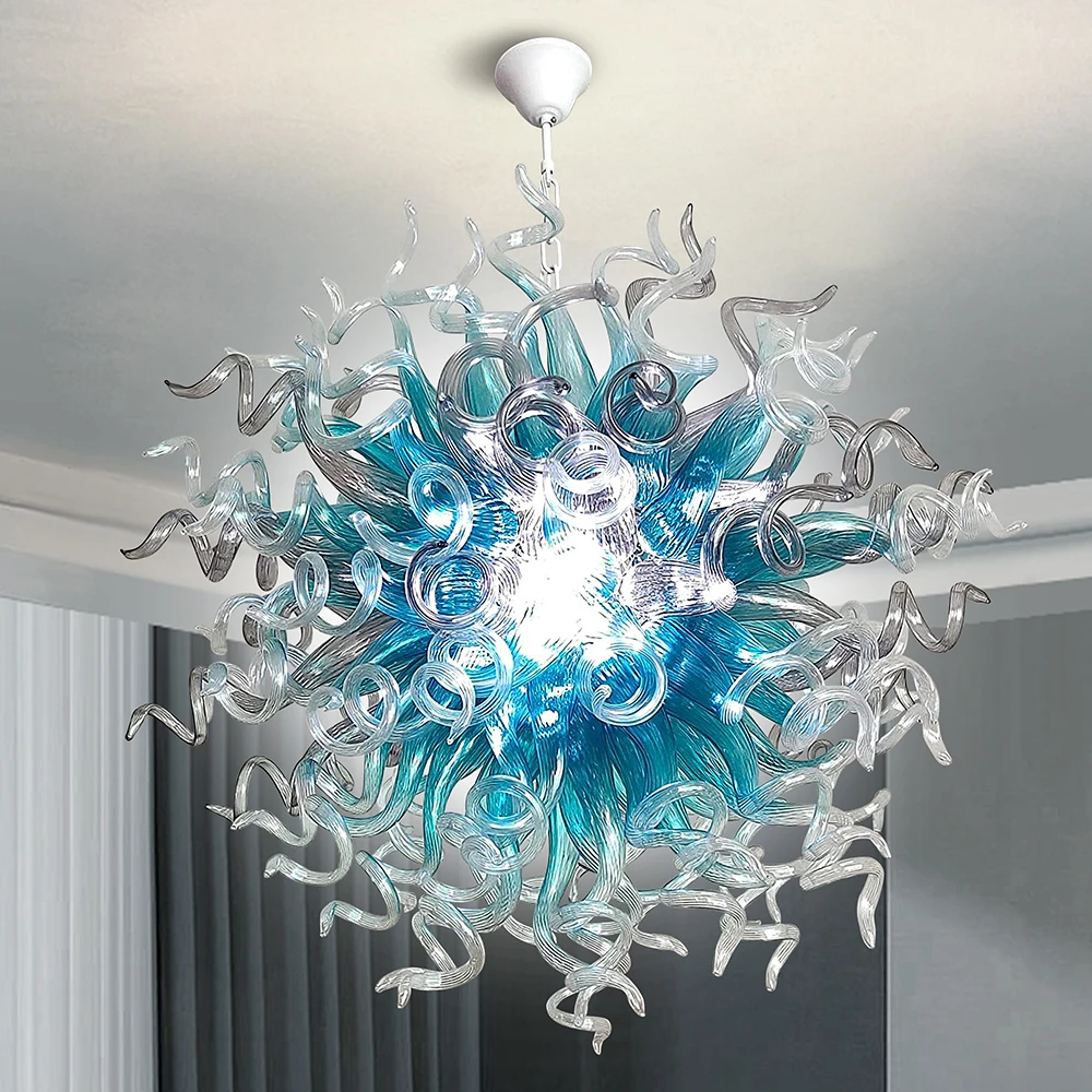 

Longree Hand Blown Glass Chandeliers Ceiling Pendant Light Modern Luxury Living Room Chandelier for Dining Room Bedroom Kitchen