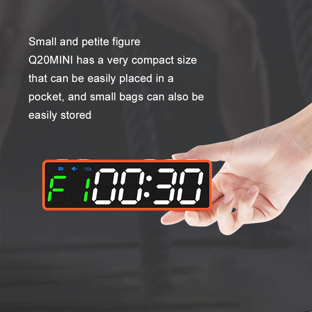 Portable Gym Timer Interval Timer Workout Fitness Clock Countdown/UP/Stopwatch Magnetic & USB Rechargable 4 Types