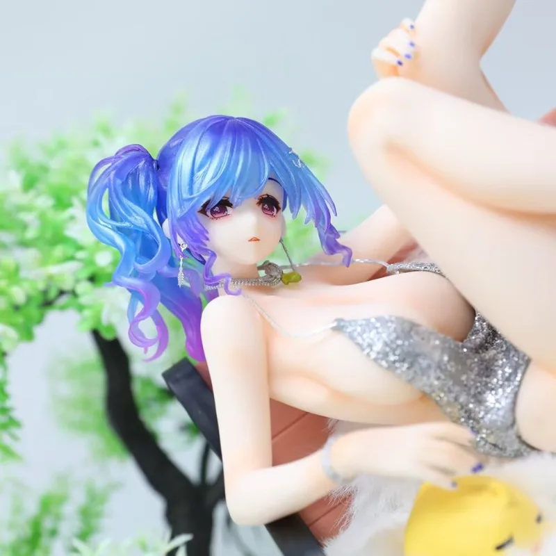 Azur Lane St.Louis 의자/소파에 앉은 피규어 "Saint Aunt" 애니메이션 소녀 PC 케이스 장식 박스형 입상 팬들을위한 소장품 선물