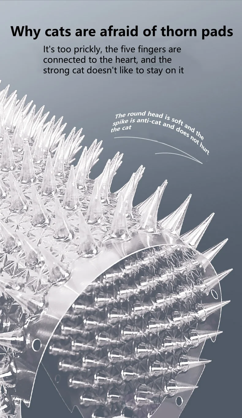 Mit Prickle Strips Spikes Straps Halten Katze Hund Weg Graben Klettern Pet Supply Pad Anti-Katze Hund Matte Schützen anlage – Detail 4