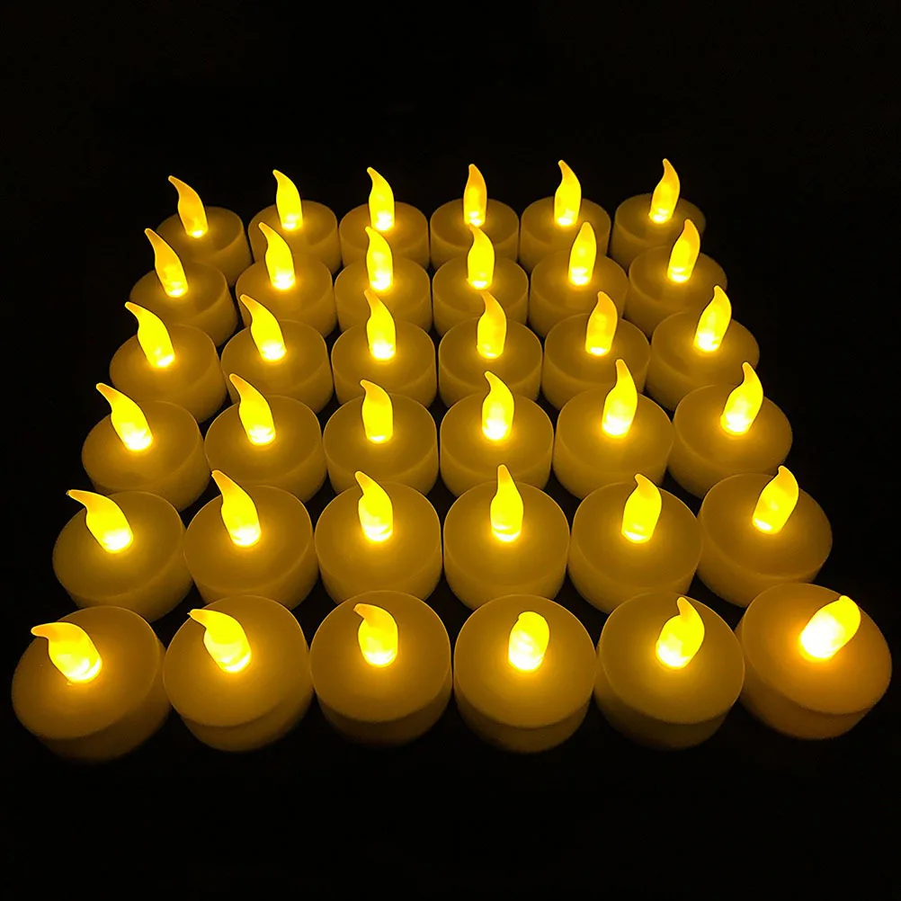 

36Pcs Flameless LED Tealight Candles Operated Fake Tea Light Candles Realistic Flickering for Home Wedding Event Decor