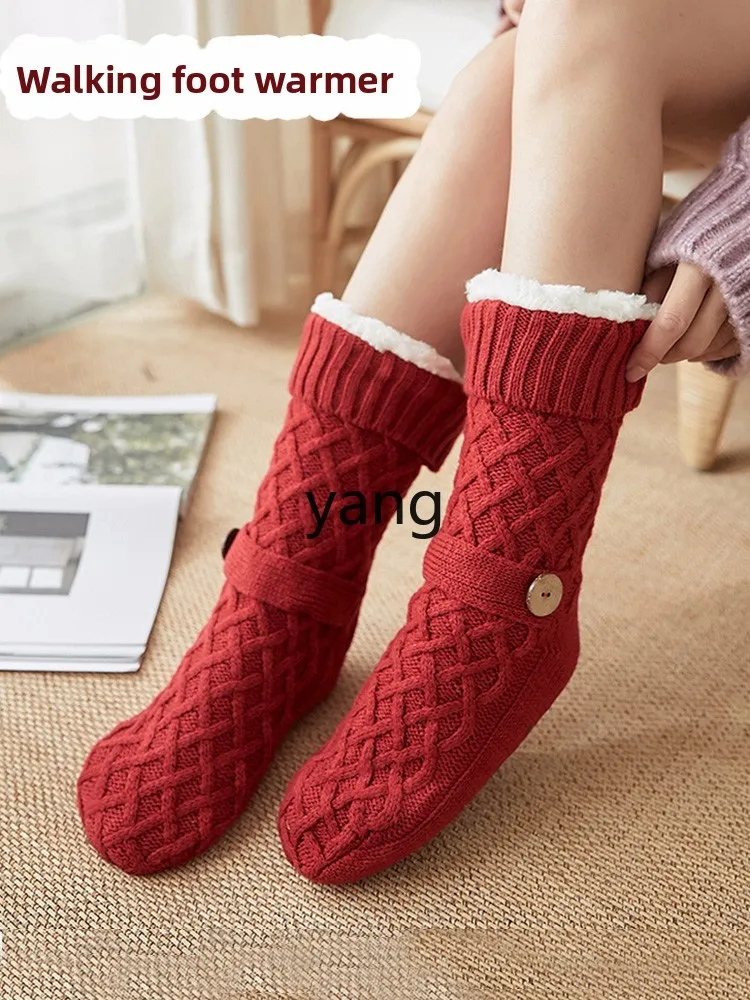 LMM super thick plush warm floor socks women's autumn and winter sleeping foot warm socks plush foot guard