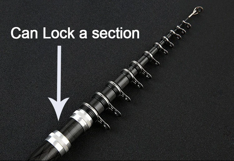 2.7M 3.6M 4.5M 5.4M 6.3M Carbon Telescopic Rock Fishing Rod Ultra Light Rod Lure Carp Travel Ocean Spinning Fishing Rod