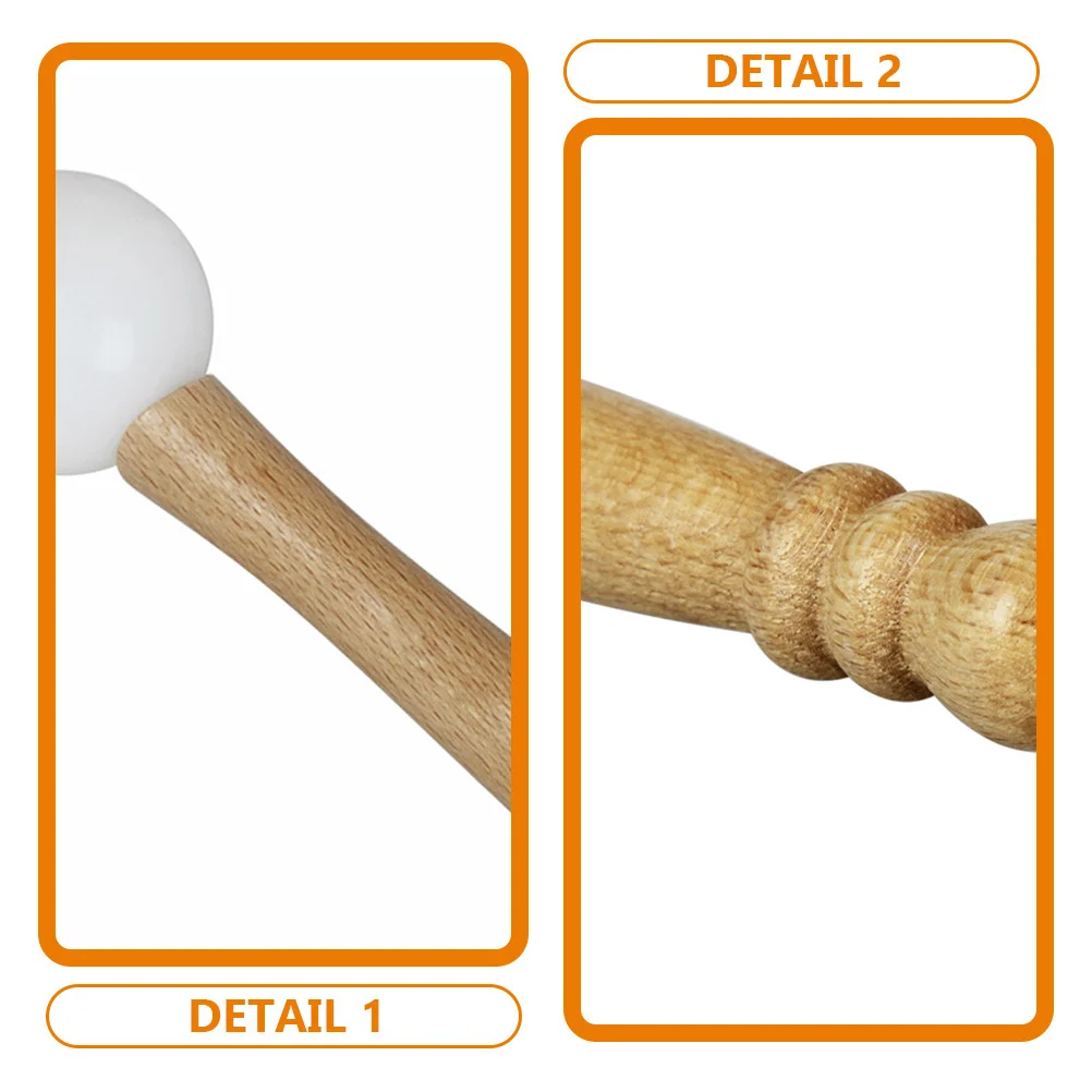 

1 set Music Mallet Hardwood Handle Singing Bowl Striker Rubber Ring For Meditation Relaxation Crystal Tibetan Bowl Stick