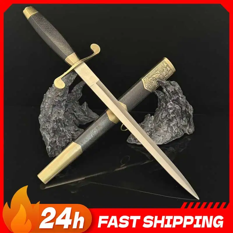 35cm 유럽식 서양 검 (칼집 포함) 금속 모형 안전 중세 영화 소품 검 수집용 레트로 카타나 장난감