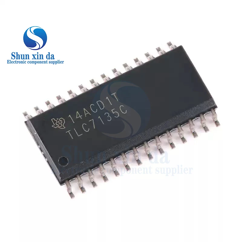 TLC7135CDWR TLC7135C TLC7135 ICL7135 SOIC-28 Analog to Digital Converters - ADC 4.5-Bits 0.003 kSPS Muxed BCD Out