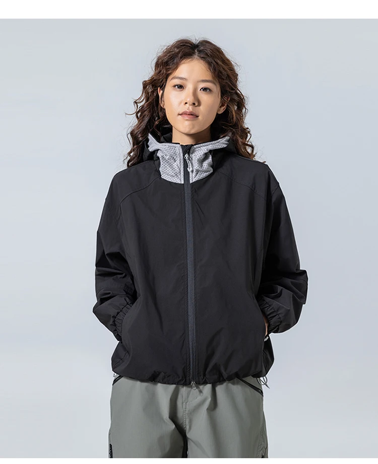 Unisex Wasserdichte Kapuzenjacke – Atmungsaktiv & Winddicht, Urban-Light Outdoor-Design mit Verstellbarem Saum für Wandern und Trekking – Detail 18