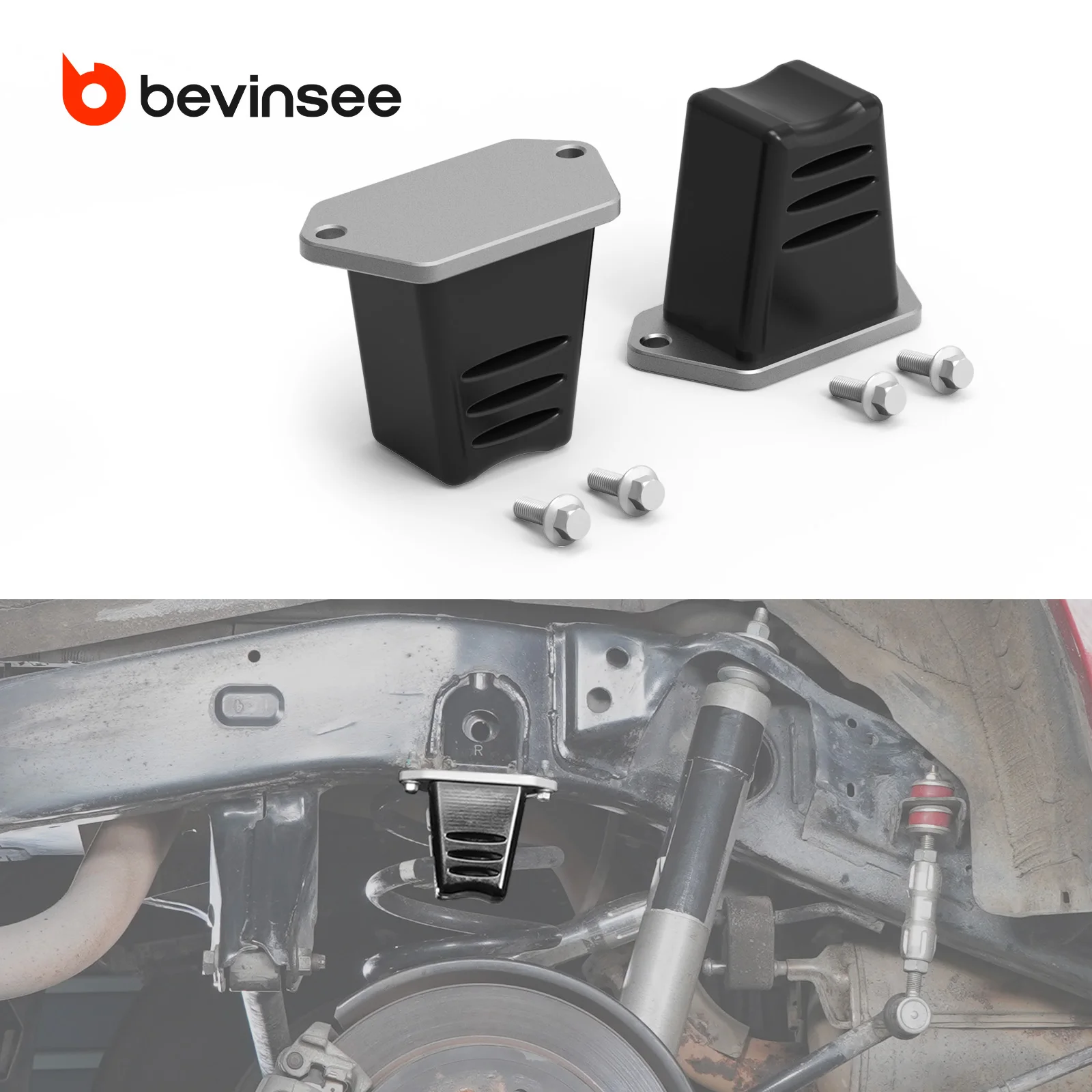 

BEVINSEE Rear Suspension Bumper Stops for Toyota 4Runner 2003-2024, for Toyota FJ Cruiser 2007-2014, Replace for 48306-60180