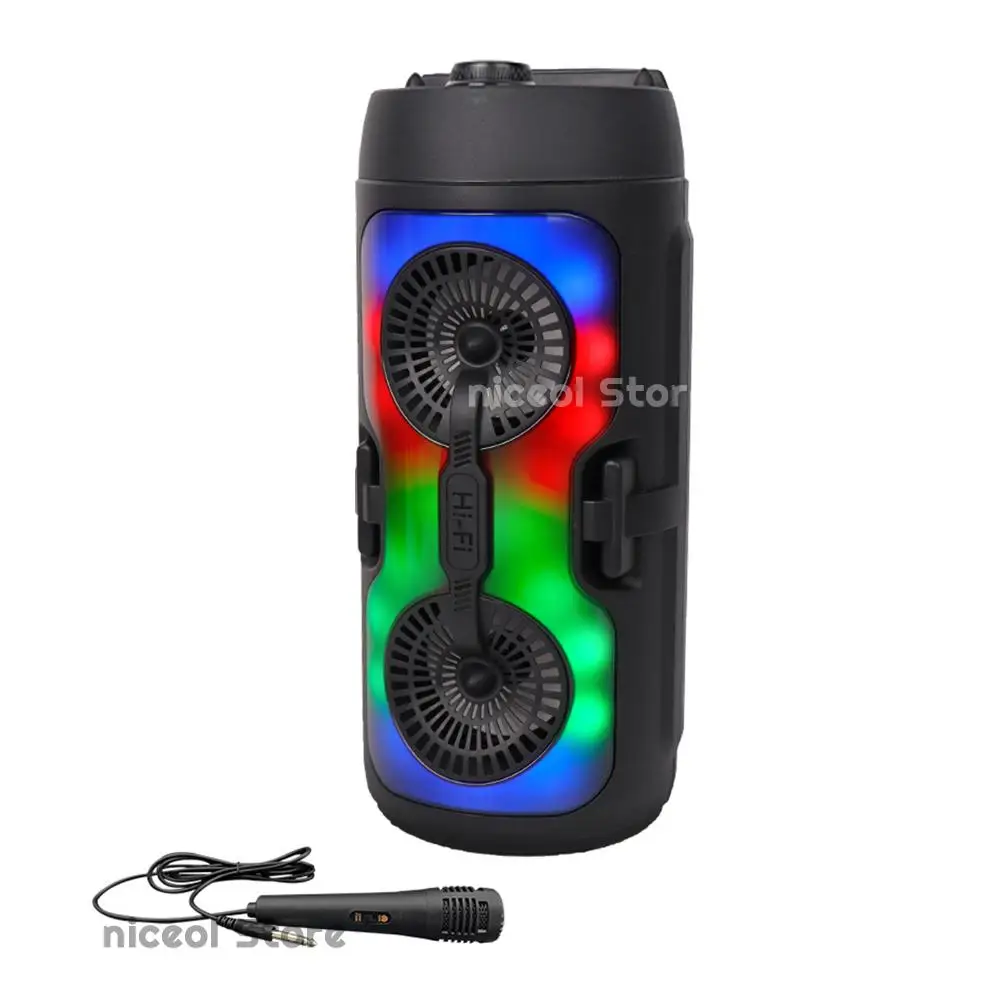 

Беспроводная колонка-саундбар BT Stereo Subwoofer с микрофоном и радио, Hi-Fi, с цветной подсветкой, для улицы и дома