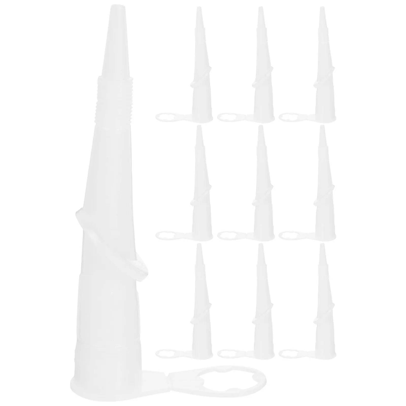 

10Pcs Adjustable Hard Rubber Grout Tool Bent Nozzle 360 Degree Rotating Caulking Tip Professional Sealant Accessories