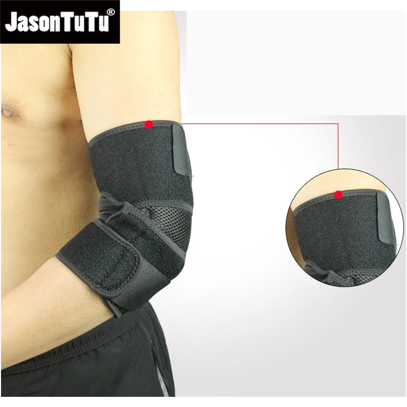 JASONTUTU 1PCS Elbow Brace, Reversible Support Wrap for Joint, Arthritis Pain Relief, Tendonitis, Sports Injury Recovery 