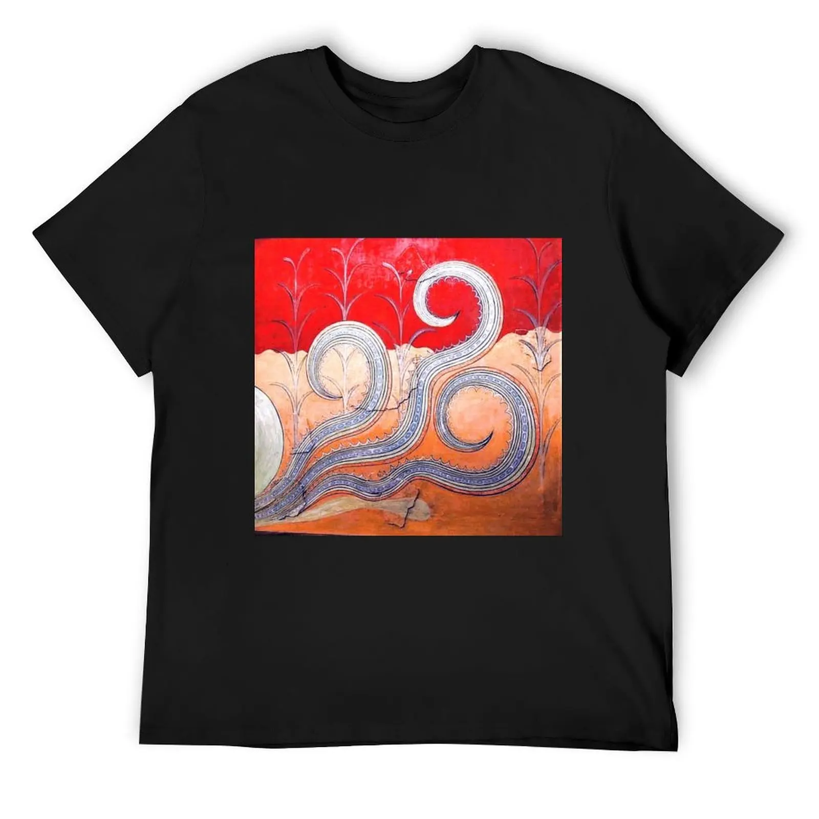 

Minoan Octopus Fresco T-Shirt sweat vintage anime shirt custom t-shirts heavyweight t shirts for men