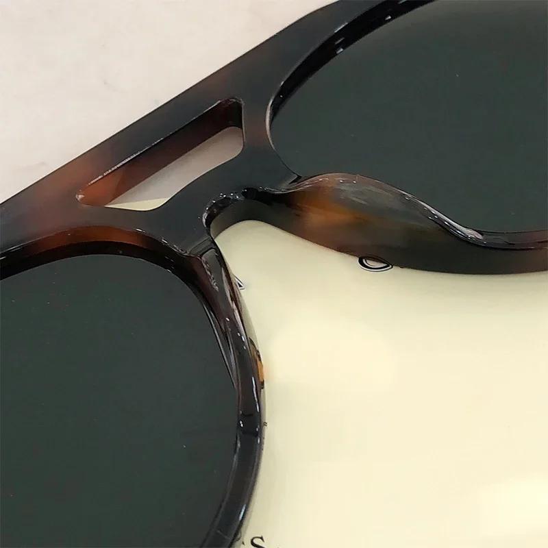 Z1394 Oval Acetate Alloy Luxury Men Sunglasses Designer Germany Style Uv400 Outdoor Fashion Gradient Handamde Modern Eyeglasses