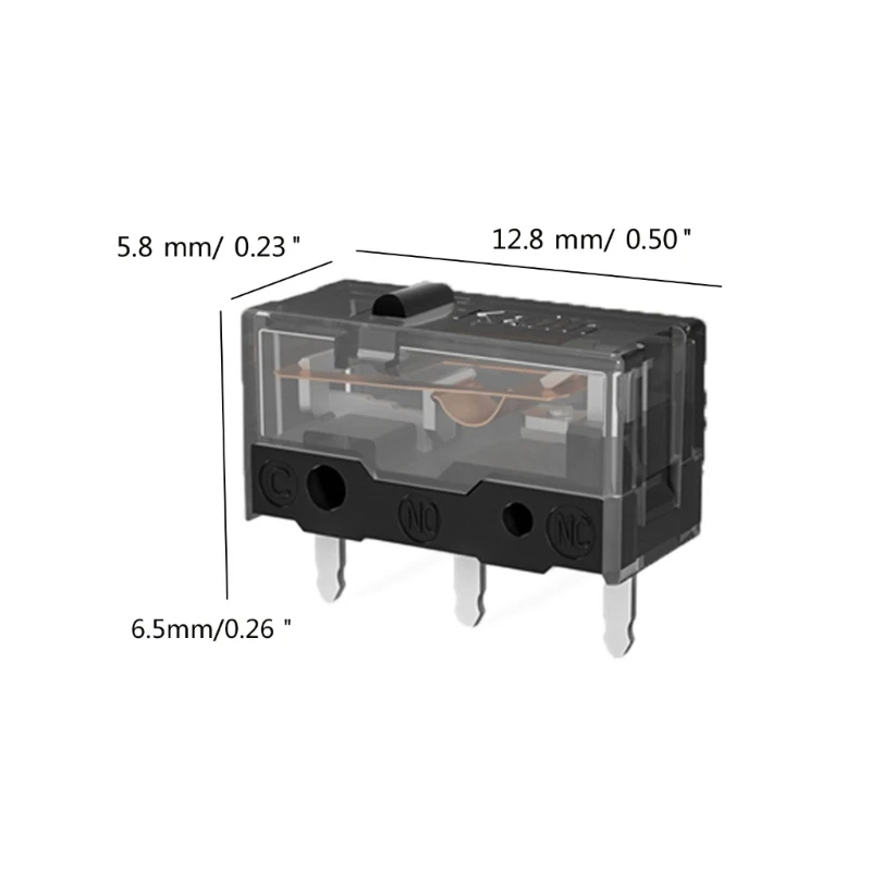 Kailh GM8.0 Mouse Micro Microswitch 80 Juta Mengklik Hidup 3Pin Hitam R58F
