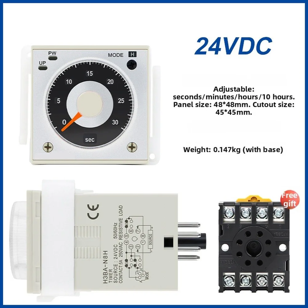 H3BA-N8H Mechanical Pointer Type Timer Relay for Delayed Activation in For electrical Control and Automation Projects