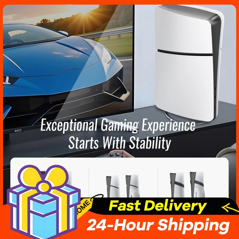 Portable Metal Vertical Stand Game Console Base Bracket Anti-Slip Base Holder Base Stand Replacement for Pro/ Slim/