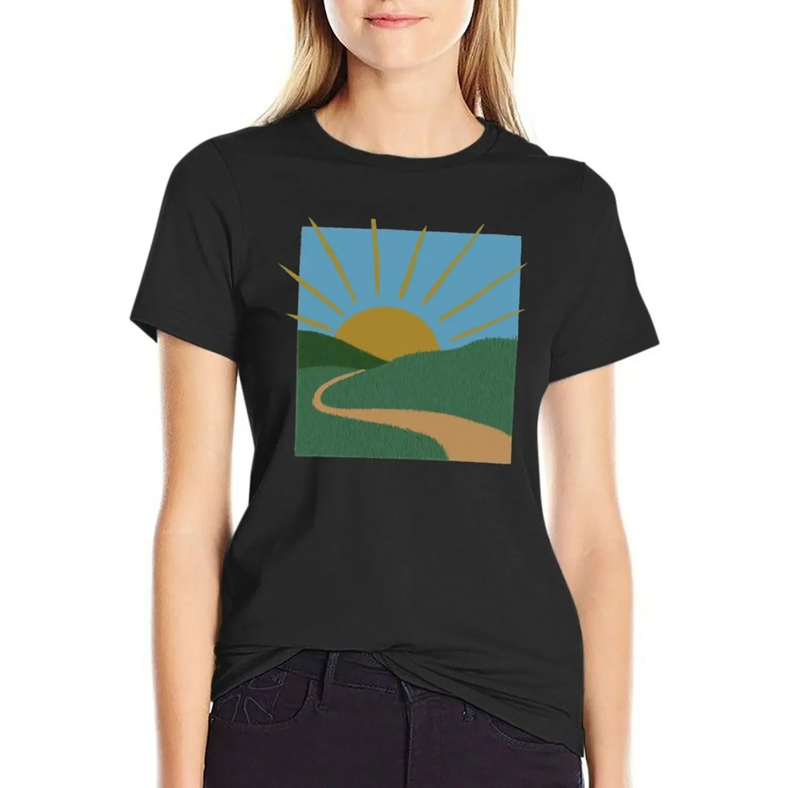 

Golden Afternoon T-Shirt anime lady clothes cute clothes spring clothes Women 2025