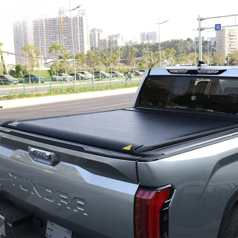 Truck Accessories Pickup Retractable Cargo Cover Roller Shutter Aluminium Electric Tonneau Cover for  Tundra 2023