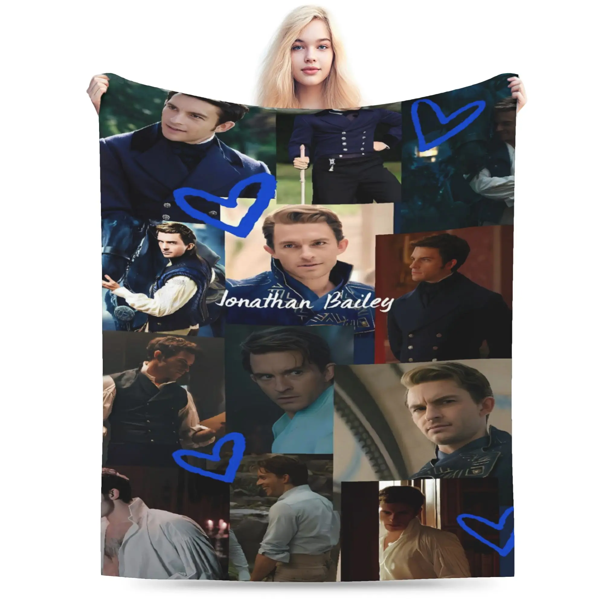 Jonathan Bailey Plush Blanket Girls Boys  Flannel Throw Blanket For Home Decor Soft Custom Quality Bedspread Birthday Gift
