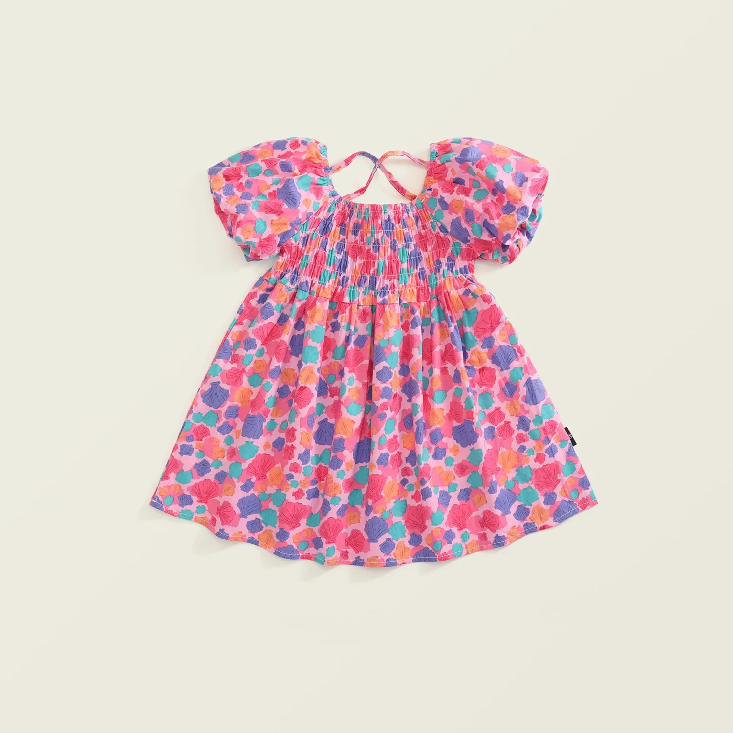 

2025 Summer Girls Fashion Sweet Print Short Sleeve Cotton Dress