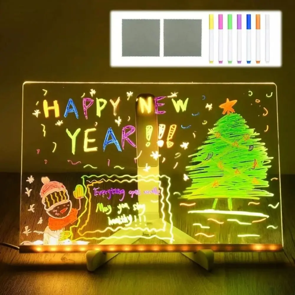 Colors Acrylic LED Drawing Board Clear with Light Dry Erase Boards Interactive Lumiboard Kids