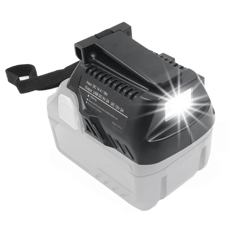 N88R BSL1830 Bank Daya Adaptor USB untuk HITACHI BSL18UA (SA) Baterai Lithium 14.4V-18V EBM1830 BSL1415 Lampu LED Dapat Disesuaikan