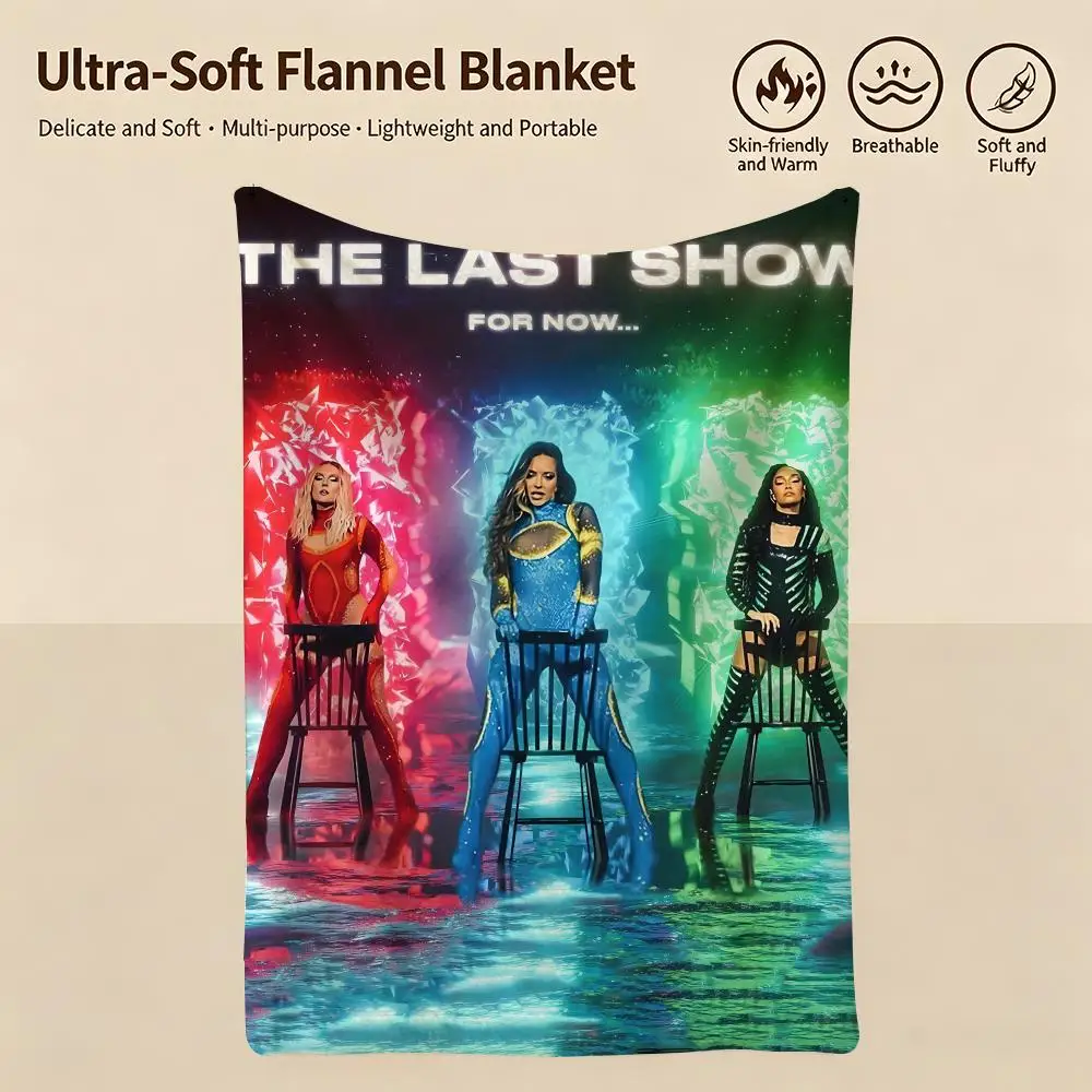 music L-Little Mix-x Throw Warm Soft Flannel Blanket, Multi-use for Sofa Bed Camping Travel Nap