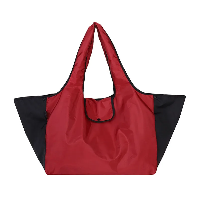 Reusable Bags Large Washable Market Shopping Bags Foldable Eco-Friendly Pocket Handbags For Travel Tote Bag Grocery Bag Pouch