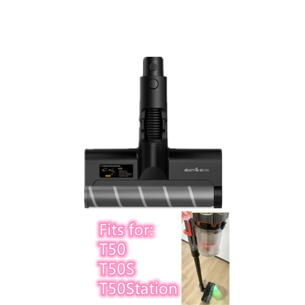 Floor Brush With Roller Brush For Deerma T50 T50 Station T50S Wiress Hanheld Vacuum Cleaner Parts Accessories