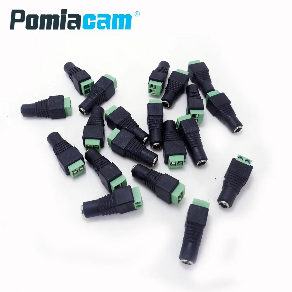 B-G4 100pcs/lot DC Power female Connectors plug 5.5 x 2.1mm jack Adapter Power Supply connector For Led Strip Light